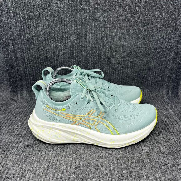 ASICS Gel Nimbus 26 Light Celadon Safety Yellow Green Running Shoes Women’s 9.5 - Picture 1 of 8